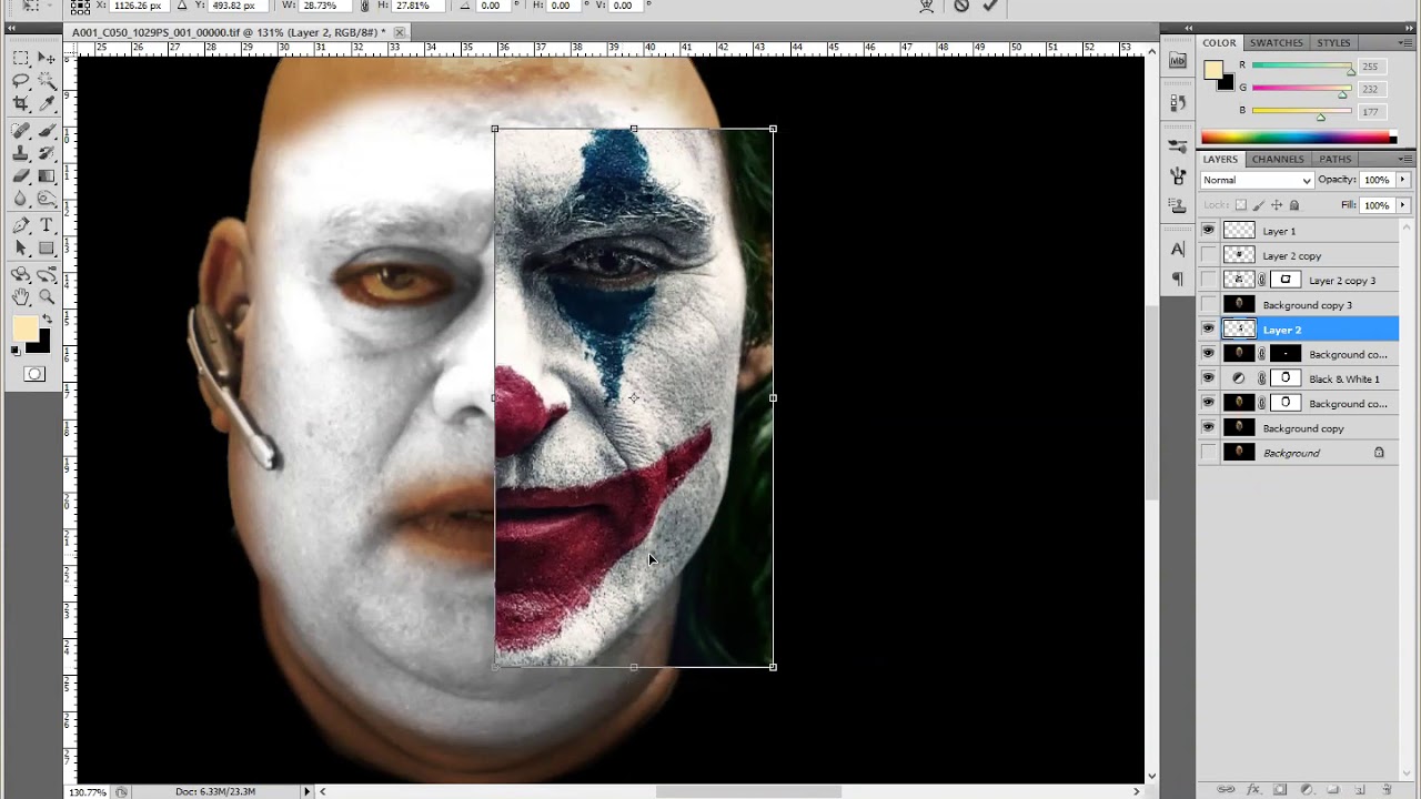 photoshop face editing - YouTube