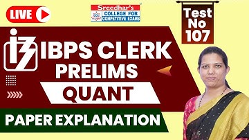 IBPS CLERK 2022 PRELIMS MOCK TEST NO-107 | QUANTITATIVE APTITUDE PRACTICE SET WITH SHORT TRICKS