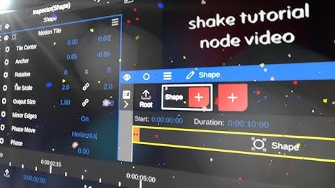 Tutorial Shake Zoom In Zoom Out | Node Video