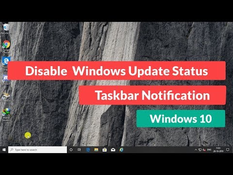 How To Disable the Windows Update Status Taskbar Notification