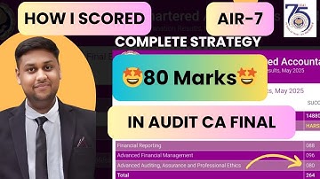 Secret 🤫 revealed- How I scored 80 marks in CA Final Audit😯 #AIR7 #cafinal #audit #castudentlife