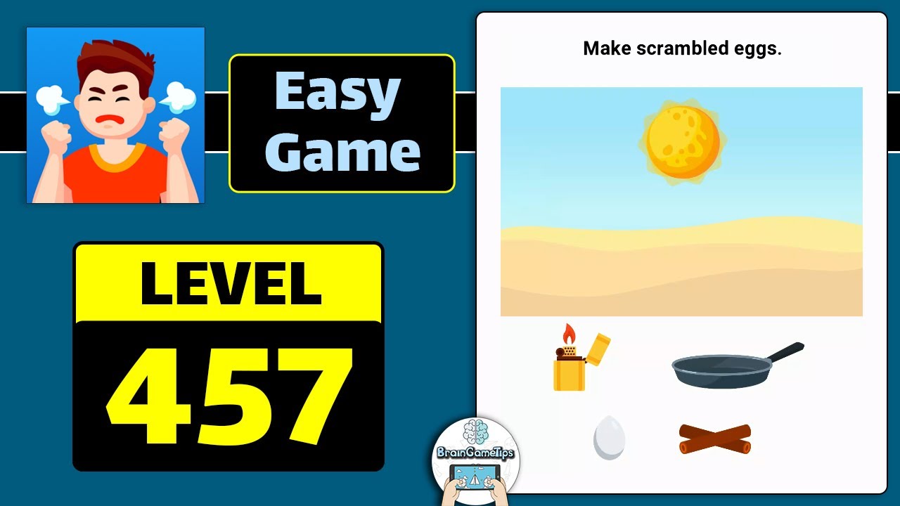 Easy Game - Brain Test - Level 457 Make Scrambled Eggs Walkthrough