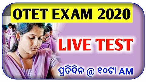 OTET Exam 2020 !! Live Mock Test !! Daily @ 10 AM