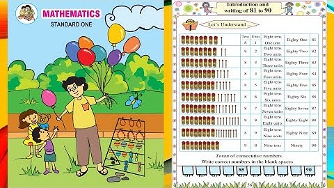 Std 1st Mathematics ( Introduction and writing of 81 to 90) page no.56,57