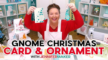 Adorable DIY Gnome Card & Ornament Gift Set | Homemade Christmas Cards