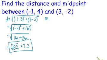 1.9 Video - Distance and Midpoint Formula; Circles