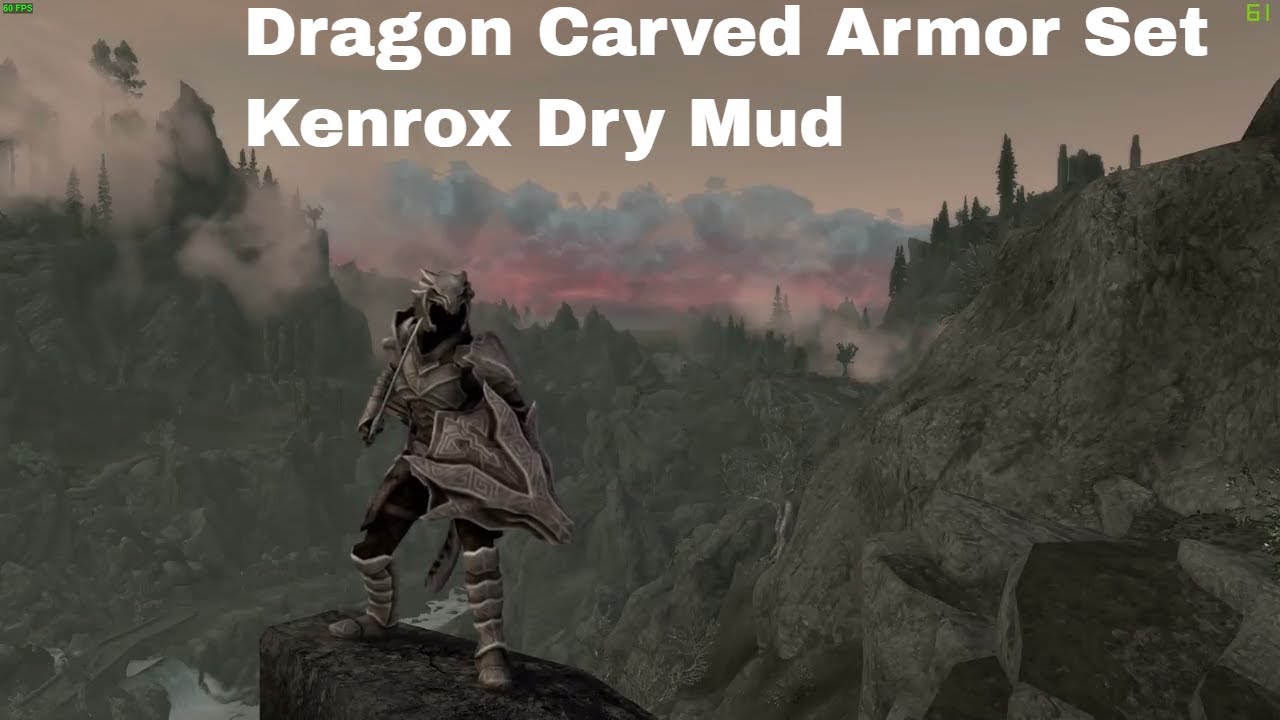 Dragon Carved Armor Set Kenrox Dry Mud Version Skyrim Special Edition Mod Showcase Review