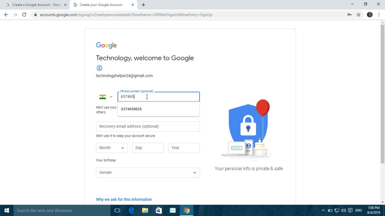How to create Google Account [à®¤à®®à®¿à®´à¯] - YouTube