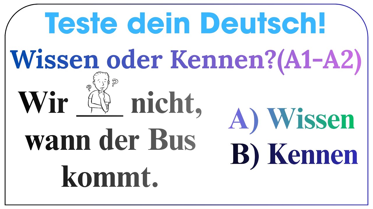 🧠 Wissen oder kennen? Most German learners get this wrong! (A1–A2 Quiz)