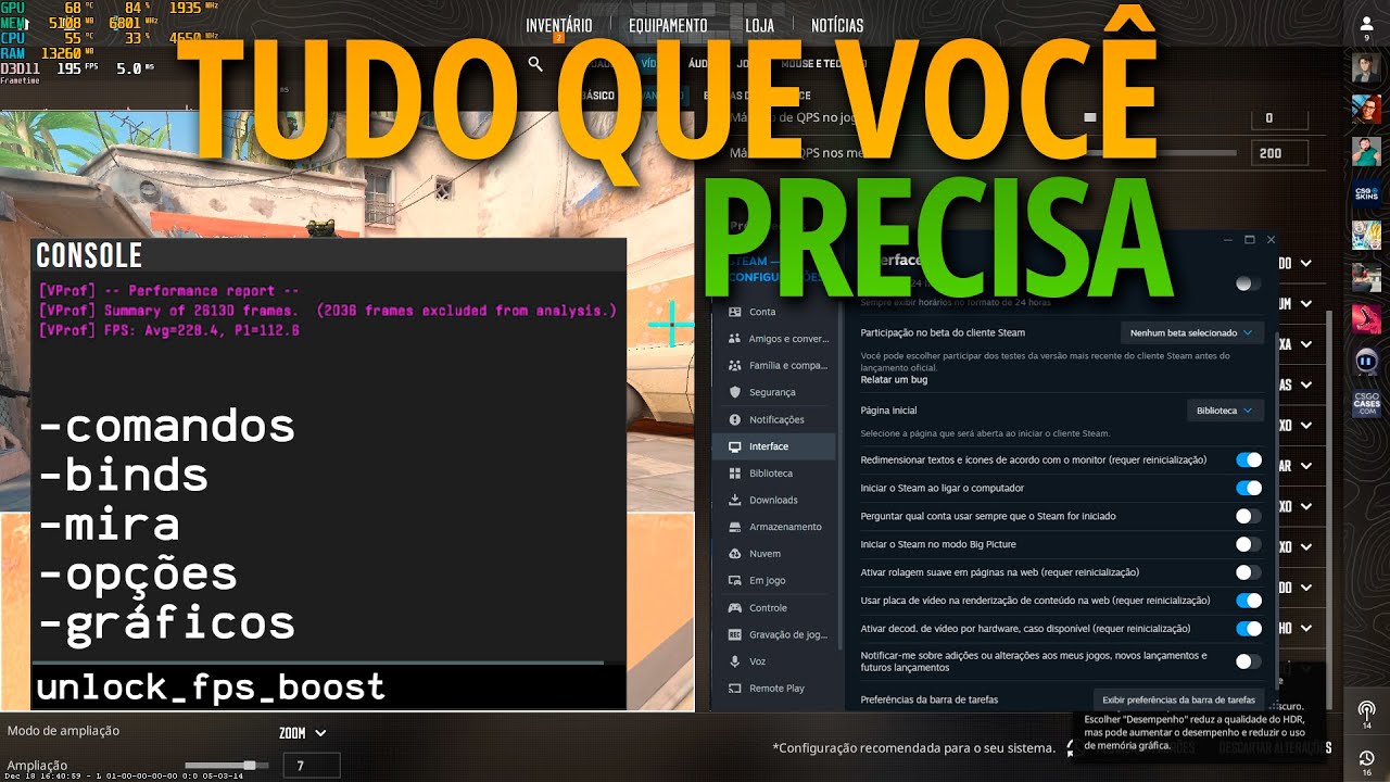 Configurando o CS2 do ZERO para o melhor DESEMPENHO e maior FLUIDEZ
