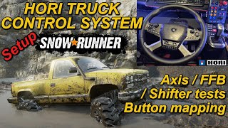 Celebrity SNOWRUNNER SETUP for HORI TRUCK Control System, Shifter, Button mapping, Axis & Force Feedback tests Profile