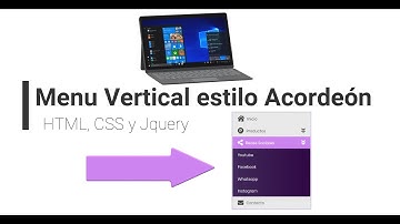 Menu Vertical estilo Acordeón con HTML, CSS y Jquery