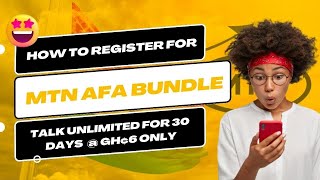 How to Get MTN AFA Bundle for Just ₵10 in 2025 (So Easy!)