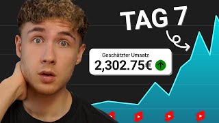 Ich habe 7 Tage lang YouTube Shorts gepostet und ___€ verdient (Selbstexperiment 💸)