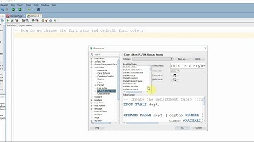 SQL Developer: Change the font size and font color