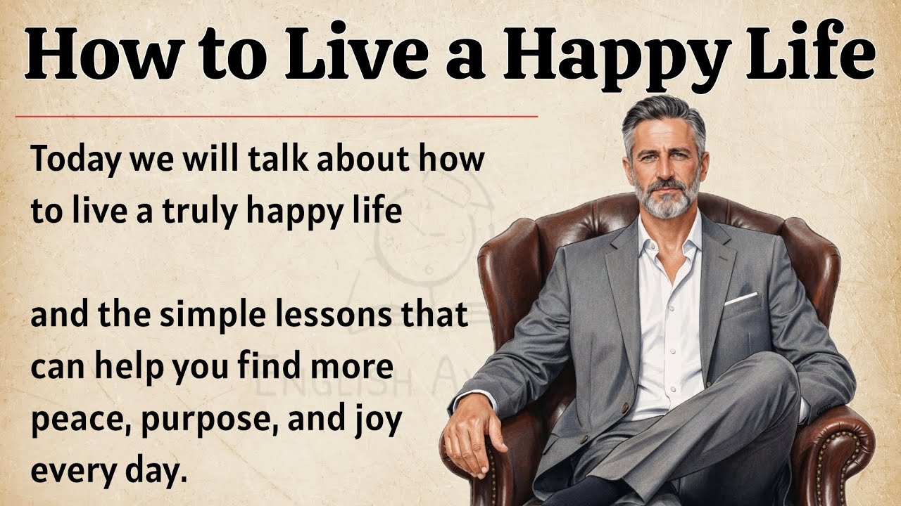 How to Live a Happy Life - Secrets of Happy Life || Graded Reader || Improve Your English ✅️ 