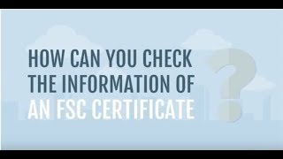 How to look up FSC codes or verify certification status - YouTube