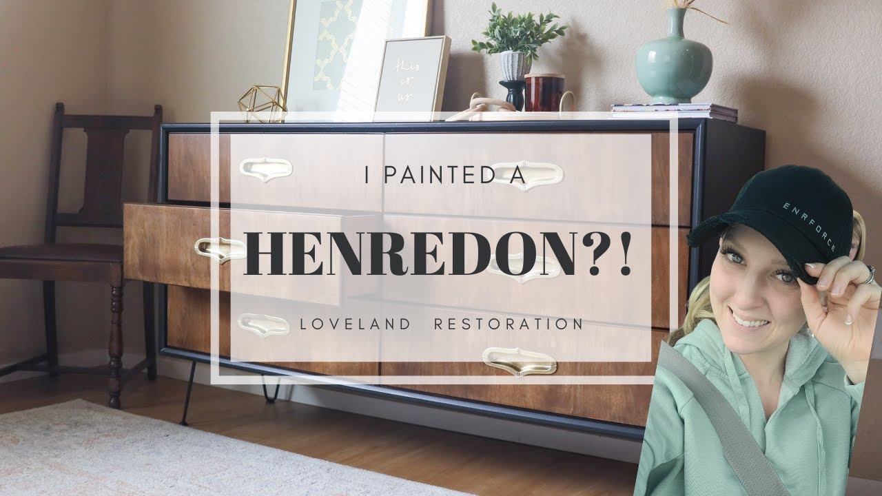 Someone CUT the legs off this Henredon dresser and then I PAINTED it?! Stunning Vintage dresser flip