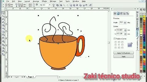 Draw tea Cup on Coreldraw..