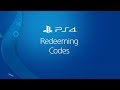 Redeeming Codes on PS4