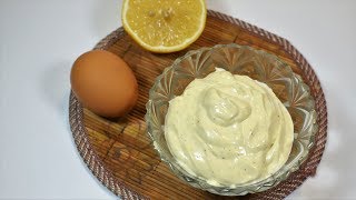 How to Make Homemade Mayonnaise Only One Minute  Easy & Perfect Mayonnaise Recipe