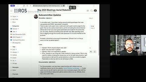 Aerial Robotics Community Group meeting May 8 2024