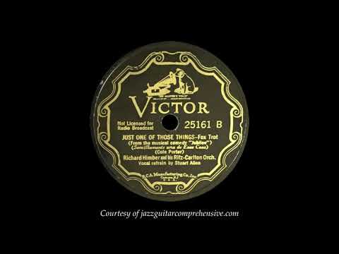 Richard Himber W Stuart Allen 1935 First Recording Just One Of Those Things Richard Himber W Stuart Allen 1935 First Recording Just One Of Those Things