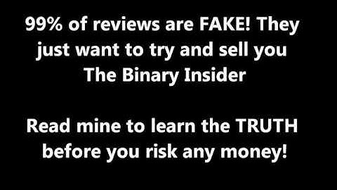 The Binary Insider Review - The TRUTH Exposed!