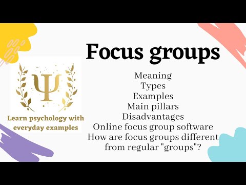 Video: Kas yra sutelkta grupinė diskusija tyrime?
