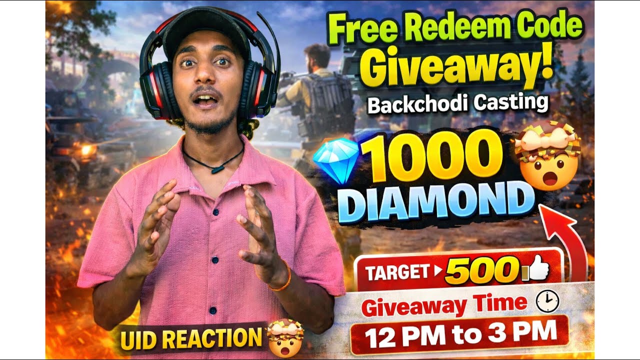 Free Fire UID Reaction 😱|1K Diamond Redeem Code Giveaway💎| Backchodi ...