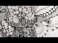Zentangle art stress relief through timelapse and slowmotion creations zendoodle soft blossom
