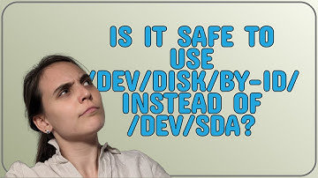 Unix: Is it safe to use /dev/disk/by-id/ instead of /dev/sda?