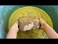 Pure Golden Sand Texture ⏳ Water Crumbling in Tub 🌟 Mouthwatering paste play 🤤