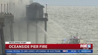 Crews still battling Oceanside Pier fire