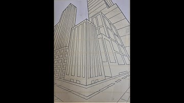 Three point perspective, worms eye view