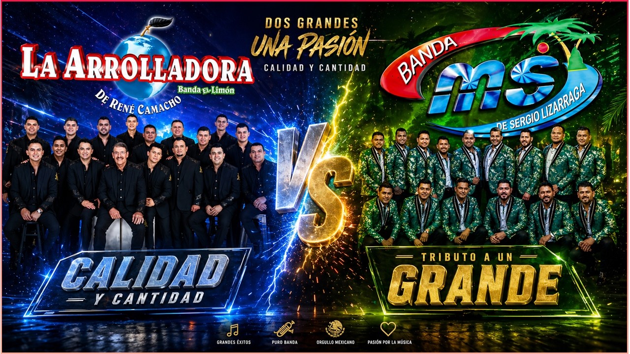 💥 LA ARROLLADORA VS BANDA MS  -  ÉXITOS MIX 🔥Dos Grandes Una Sola Pasión