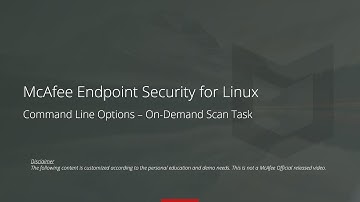 McAfee Endpoint Security for Linux - On-Demands Scan