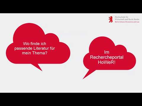 Bibliothek - Tutorial zur Literaturrecherche mit HoWeR