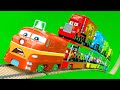 Cars & Trucks on Train - And other Little Cars change color wrong Wheels, Color Garage stories