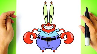 Como Desenhar O Sr. Sirigueijo - Cómo Dibujar A Don Cangrejo - Bob Esponja - Spongebob Drawing
