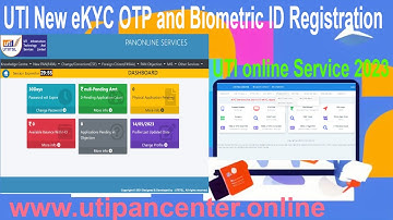 New UTI e-kyc PSA Id । UTI Pan Online Service OTP and Biometric Portal Full Registration 2023।