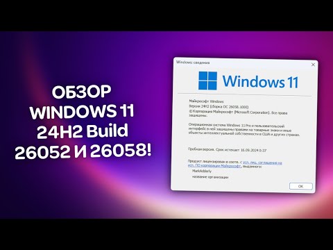 Обзор Windows 11 24H2 Build 26052 и 26058!