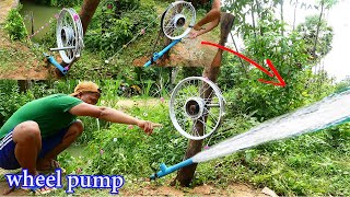 Amazing Water wheel pump from the River | Easy pump the water without electricity Free Adult