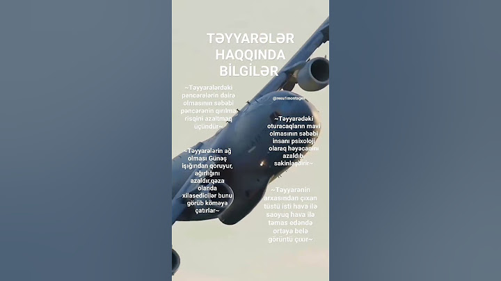 təyyarə haqqında bilgilər✈