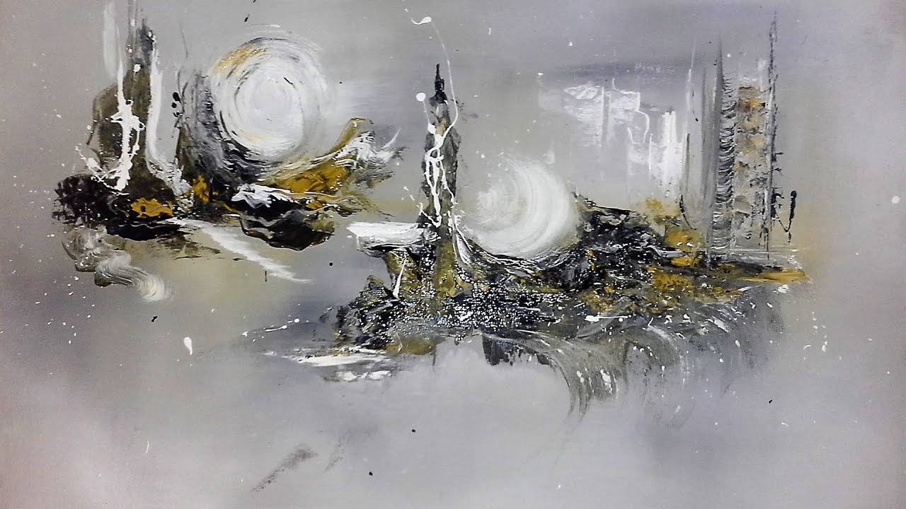 Acrylmalerei / Struktur aus Serviette/V13 - YouTube