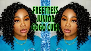FREETRESS 9&quot; GoGo Curl Crochet Hair Tutorial | UNIQUERENEE