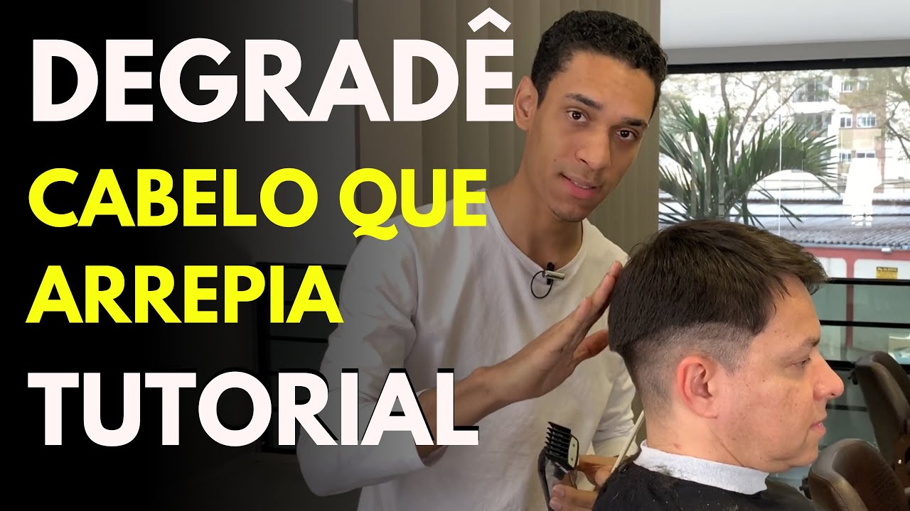 degradê em V Cabelo liso 