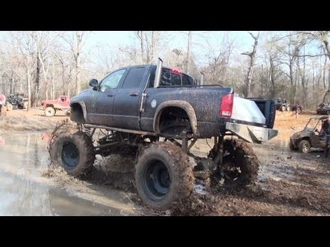 EPIC STUCK!! NEW DODGE MUD TRUCK SINKS AND FILLS WITH WATER!!