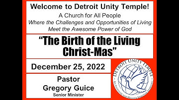 Merry Christmas Detroit Unity Temple Sunday Service 12 25 2022