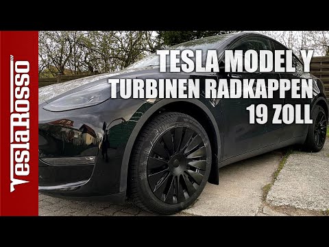 Tesla Model Y Radkappen im Uberturbinen Look 19 Zoll schwarz 